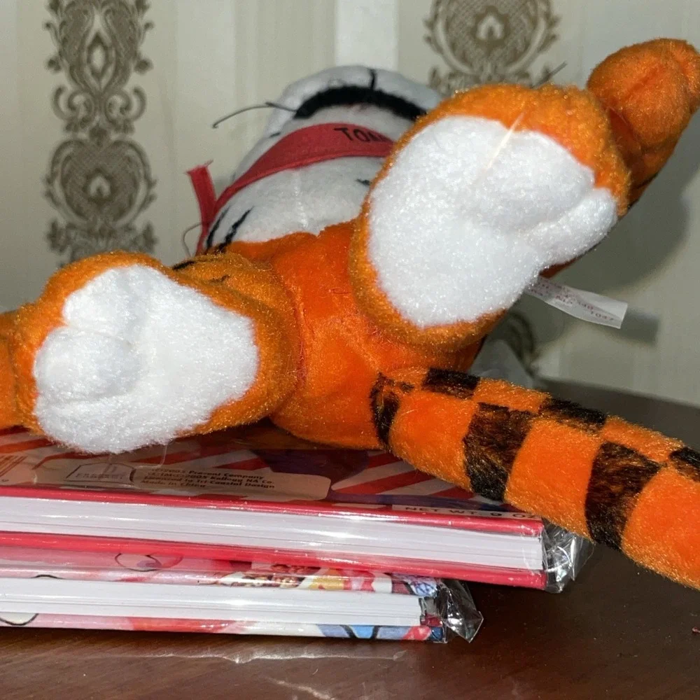 Vintage Set Kellog's Cereal Items | Hardcover Bound Notebooks & Tony Tiger Plush